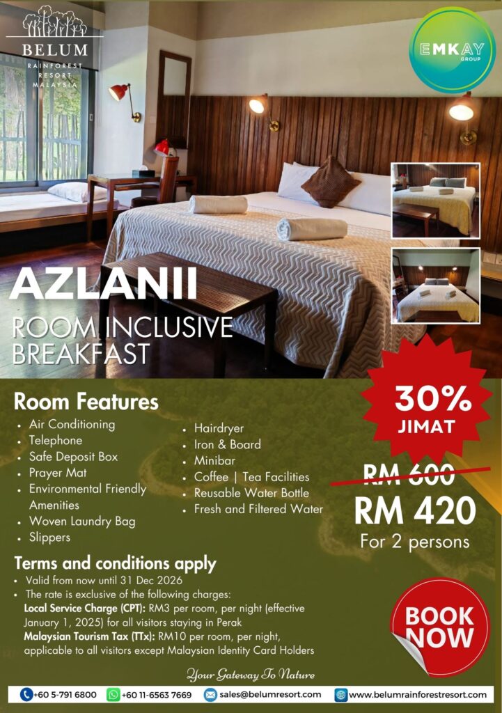 Belum Rainforest Resort, Royal Belum, Gerik, Perak, Malaysia. Explore nature of Malaysia.