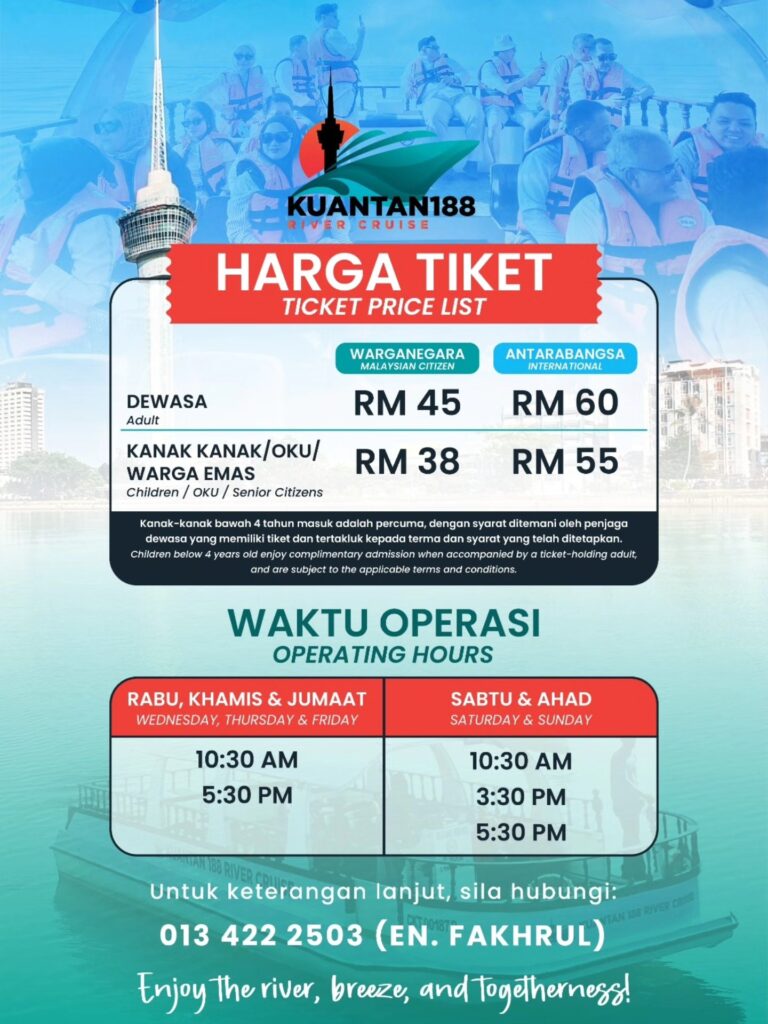 Pahang Kuantan 188 River Cruise is Now Open!