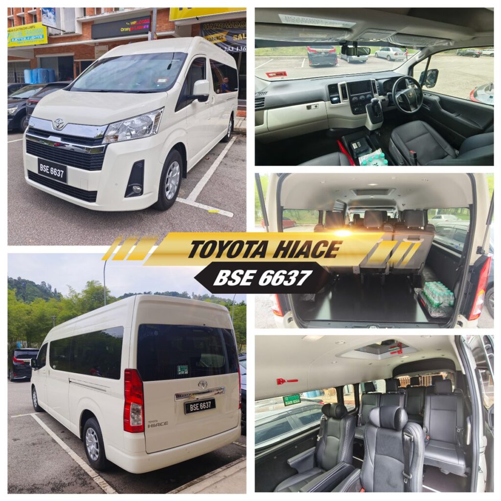 Toyota Hiace transportation service by ORANGE LEISURE SDN BHD