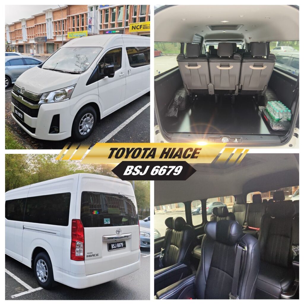Toyota Hiace transportation service by ORANGE LEISURE SDN BHD